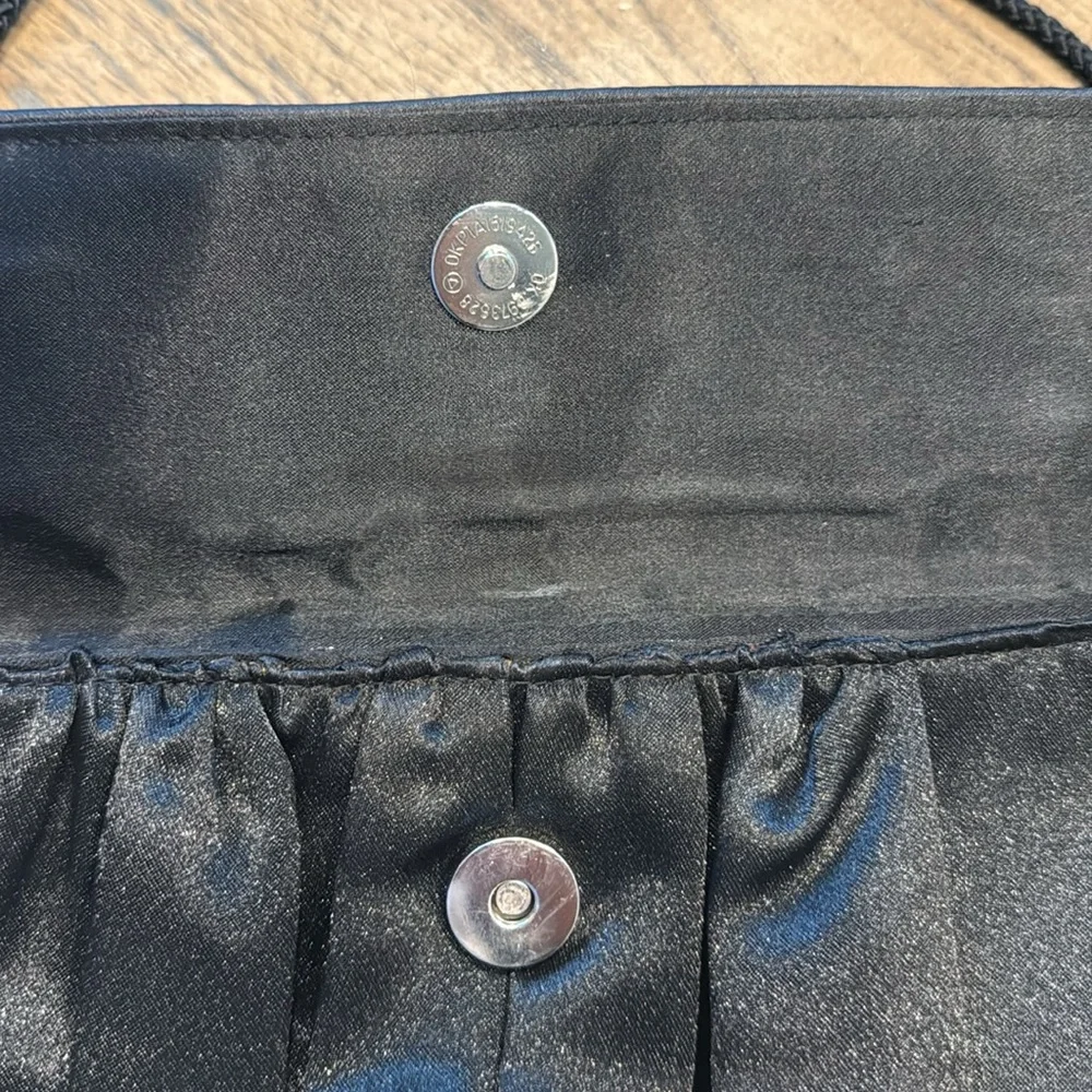 La Regale clutch Shoulder‎ Bag Satin Black